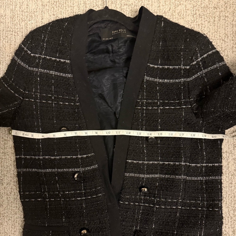 Zara basic tweed blazer jacket - Picture 9 of 10